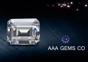 Wholesale 3ct Emerald Cut Moissanite Gemstone Eight Arrows Eight Hearts from china suppliers