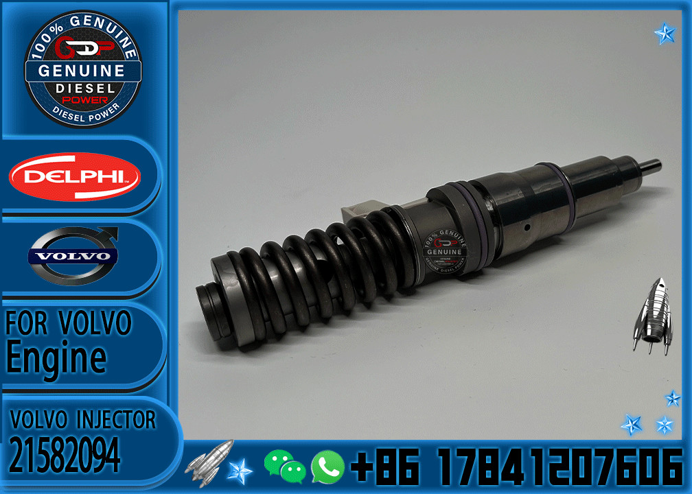 MATSUNO Diesel Engine 4 Pin Fuel Injector 21582094 BEBE4D35001 for Volvo D11A MD11 Engine