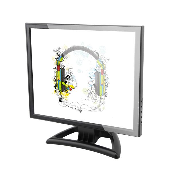 15" Resistive 12VDC USB Touch Screen Monitor / Stable Stand Point Of Sale