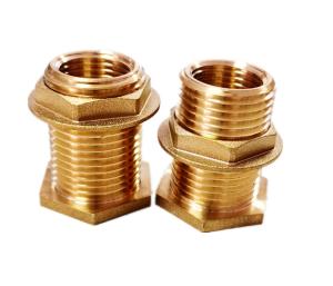 Wholesale 1/2&quot; Female NPT 3/4&quot; Male GHT Solid Brass Water Tank Connector Bulkhead Fitting from china suppliers