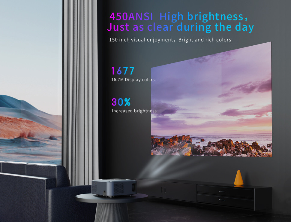 Home Theater Smart Led Lcd Full Hd Cinema 4k Projector 1080p Movie Android 9
