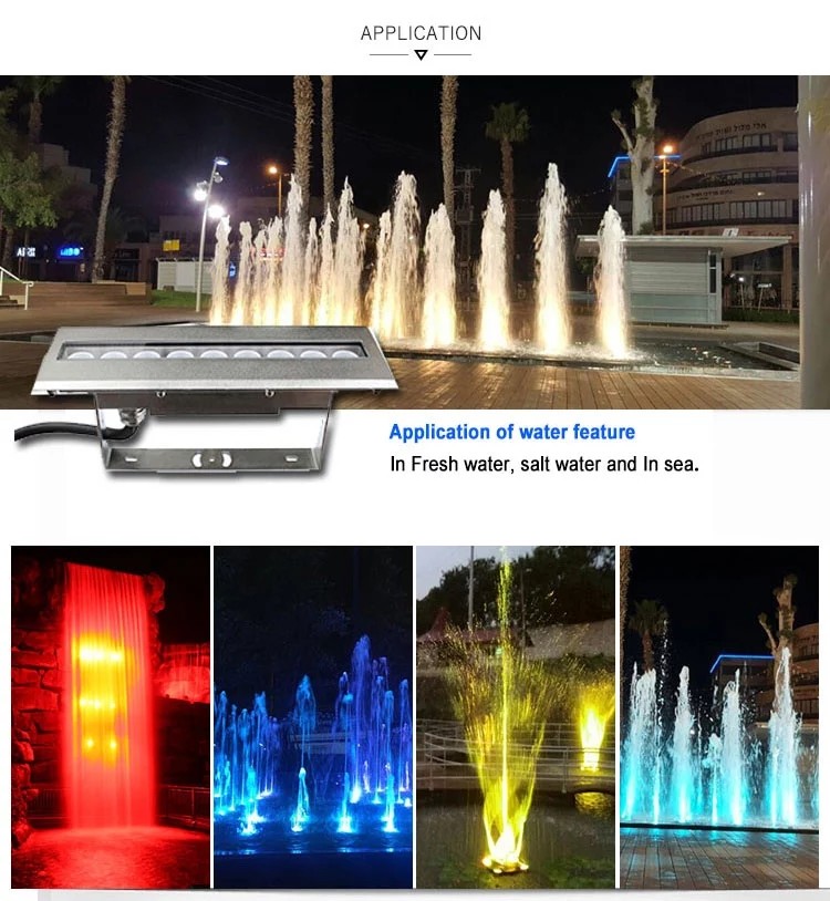 316l Stainless Steel Rgb Underwater Lights , 9x4w IP68 Underwater Light
