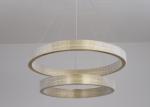 Modern Hanging Lighting Luxury Circle Rings 3000K Pendant Light Gold LED Crystal