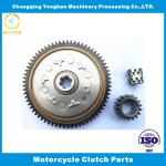 CNC Steel Silver Motorcycle Clutch Gear , Scooter Clutch Parts For 67T-17T