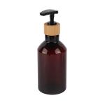 200ml 300ml 500ml Refillable Amber Bottles Slanted Shoulder PET Plastic Bottle