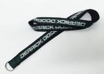 Orangnic Cotton Custom Printed Lanyards For Keys , Black Dye Sublimated Lanyards