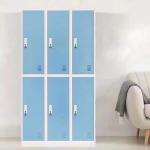 Hospital Furniture Metal Lockers 6 Door Steel Locker 0.6mm Thick Multipurpose