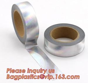 Wholesale foil washi tape holographic foil washi tape,Gold Laser Decorative Reflective Customized Washi Tape,Decorative Adhesive T from china suppliers