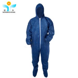Wholesale YIHE Spunbond Disposable Protective Wear , 68gsm Blue Disposable Coveralls from china suppliers