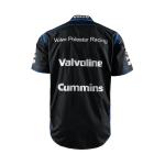 Unisex Wicking Breathable Polyester Shirt with Custom Logo Printed Black