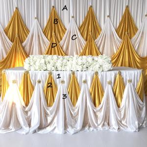 Wholesale New Wedding Decoration High Quality Silk Backdrop Rape Cross Valance Curtains Luxury Wedding Backdrop from china suppliers