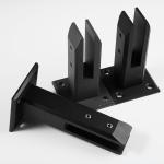 U Shape Aluminium Profile Extrusion Black Anodized Glass Stair Slot Welding Free
