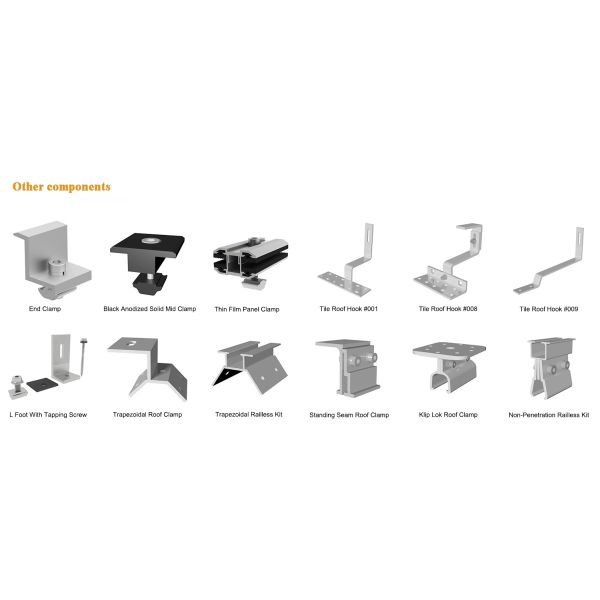 Custom Silver Black Stainless Steel Aluminum Alloy Solar Brackets Home Industrial