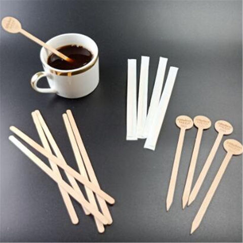 Eco Friendly Birch Wood Coffee Stirrers Customized