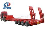 Low Bed Semi Trailer 2 Axle 3 Axle 4 Axle Lowboy 13000*3000*1100 mm Gooseneck