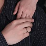 18K Rose Gold Daimonds Lovers Wedding Ring for Women and Men (GDR013)