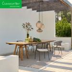 Style Modern Outdoor Furniture Design Courtyard Expandable Dining Table Garden