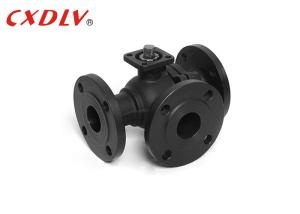 Wholesale 3 Way Flanged Ball Valve PN16 Casting Steel With ISO5211 TOP from china suppliers