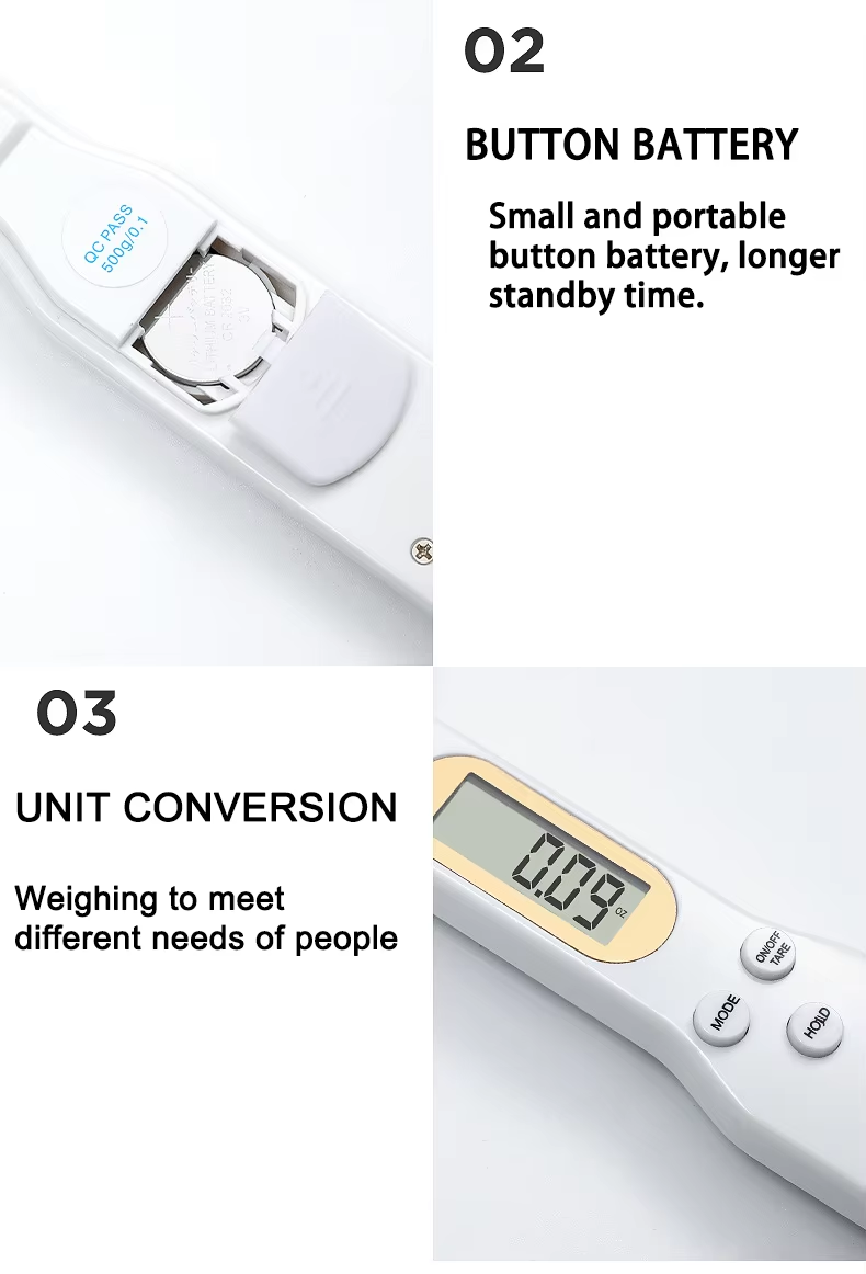 500g/0.1g Digital Kitchen Scale Electronic Gram Spoon Scales with Disposable batteries and Digital Display