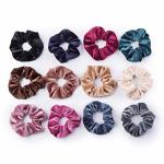 Baby Girls Velvet Bow Scrunchie , OEM 11*4cm Velvet Hair Bands