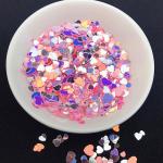 PVC Custom Heart Shape Nail Glitter Sequins Transparent Glitter for Other