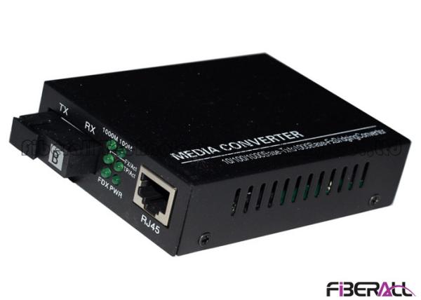 Durable WDM Media Converter , Fiber Optic Media Converter Gigabit Auto