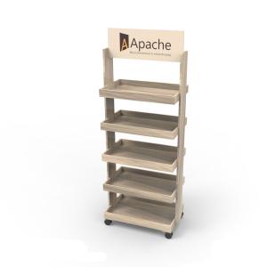 Wholesale Flexible Point Of Sales Displays Stores Wooden Wine Display Rack With Wheels from china suppliers