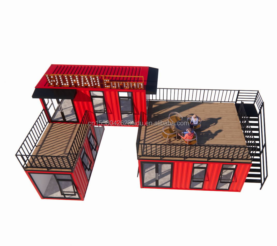 50/75/100mm Wave Sandwich Panel Container for Custom Hotel Made Bar Cafe Restaurant Store Shipping Container Coffee Shop