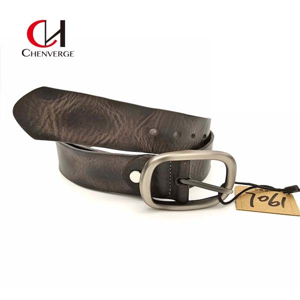 Multiscene Cowhide Genuine Leather Black Belt , Practical Men's Center Bar Belt