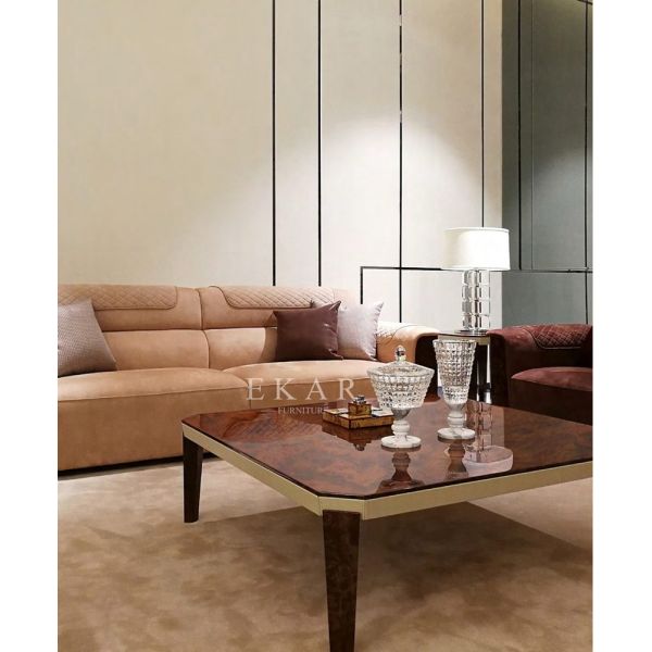 Square Simple Design Wooden Modern Coffee Table W006H1L