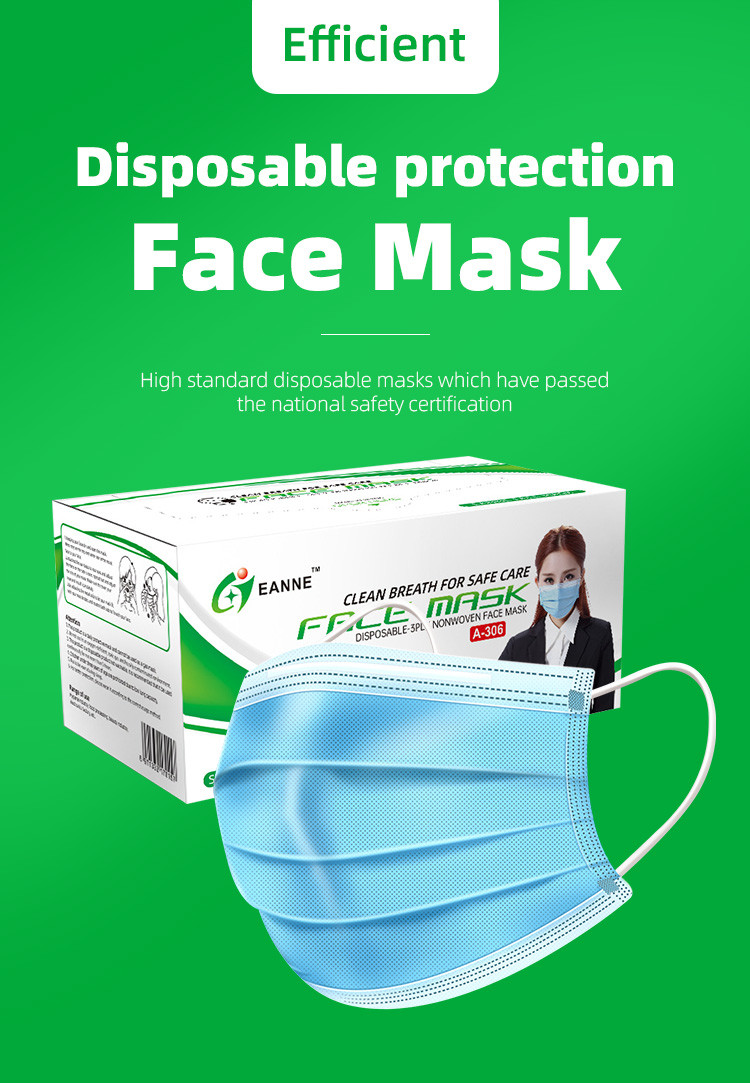 Disposable Individually Packaged 3 Layers Pink Face Masks In Stock