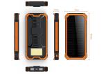 8000mAh Solar Mobile Power Bank , Mobile Solar Battery Charger For Phone