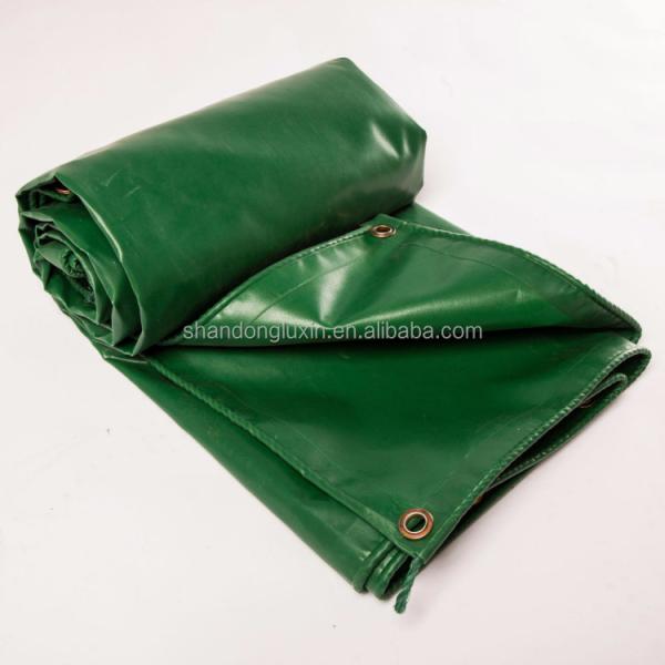 Outdoor Industry Nonwoven PVC Coated Tarpaulin in Green Color with Waterproof