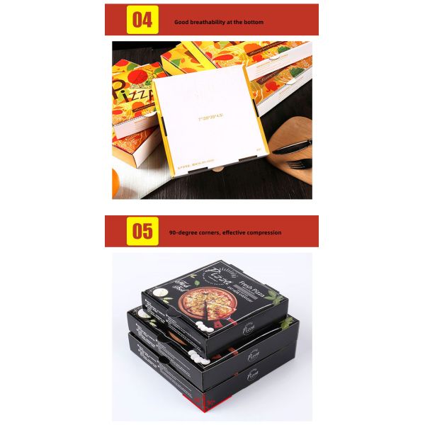 Eco Friendly Paperboard Rigid 10 Inch Pizza Boxes Flatbread ODM