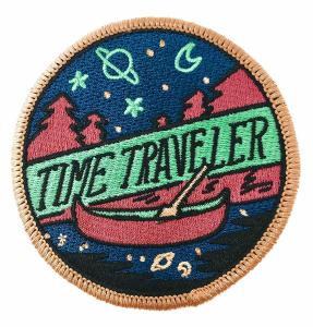 Wholesale Time Traveler Woven Badges Personalised Embroidered Iron On Badges from china suppliers