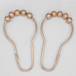 Wholesale Polished Nickel Shower Curtain Ring Rust Resistant Metal Shower Curtain Hooks For Bathroom from china suppliers