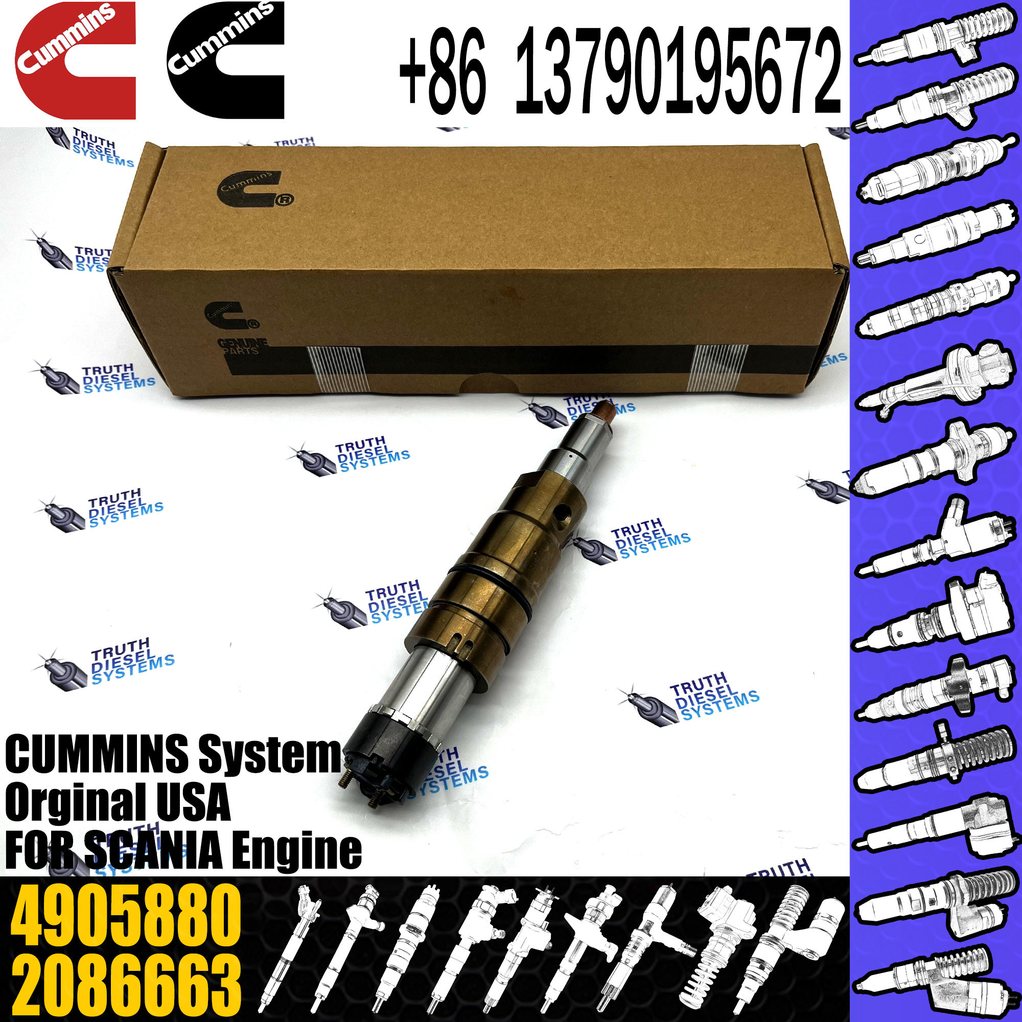 Diesel Fuel Injectors 2872544 2031835 2030519 4905880 For Cummins SCANIA R Series
