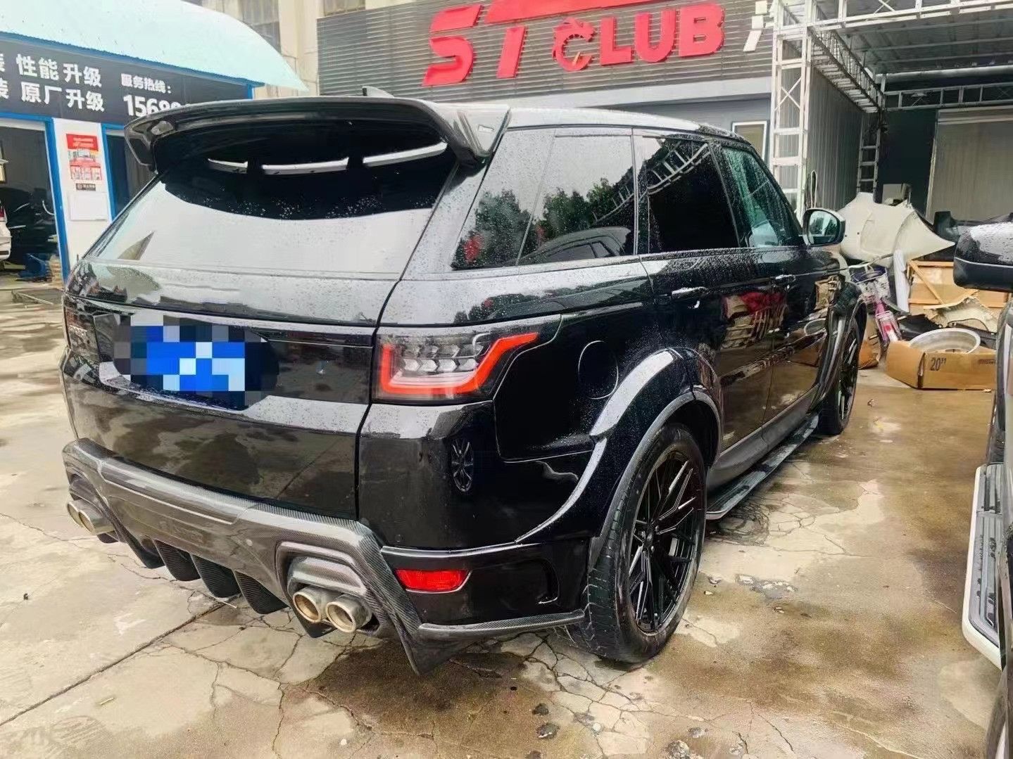 Runde ASPEC Style CF& FRP Wide Body Kit Front Bumper Rear Bumper Side Skirt Fender for Land Rover RANGE ROVE SPORT 2014-2017