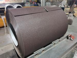 Wholesale Matt Textured Steel Coil RAL8017 PVDF 40-years Z275 PPGI PPGL AZ150 0.60×1250 HDP Painted Galvanized Steel Metal Roof from china suppliers