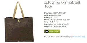 Wholesale promotional bags, gift tote, jute 2 tone tote, sreen print /hot transfer/offset print, full colors CMYK, pantone or PMS from china suppliers