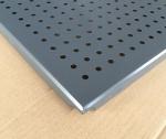 Grey Color Clip Perforated Metal Ceiling , Perforated Acoustic Panels Dia 3.0mm