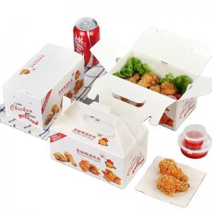 China Foldable Disposable 400gsm Custom Food Packaging Boxes Fried Chicken on sale