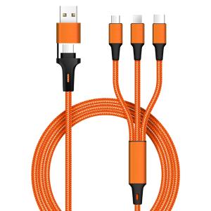 Wholesale 5 In 1 Braided Charging Cable 60W Output 480Mbps Transfer Customizable Length from china suppliers