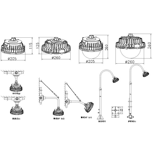 100w Explosion Proof LED High Bay Light 10000Lm IP65 Protection