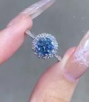 Engagement / Wedding Lab Grown Diamond Jewelry Blue Round 2 Carat Man Made