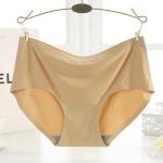 Anti-Static Seamless Underwear Female Breathable Ice Silk Mid Waist Underwear