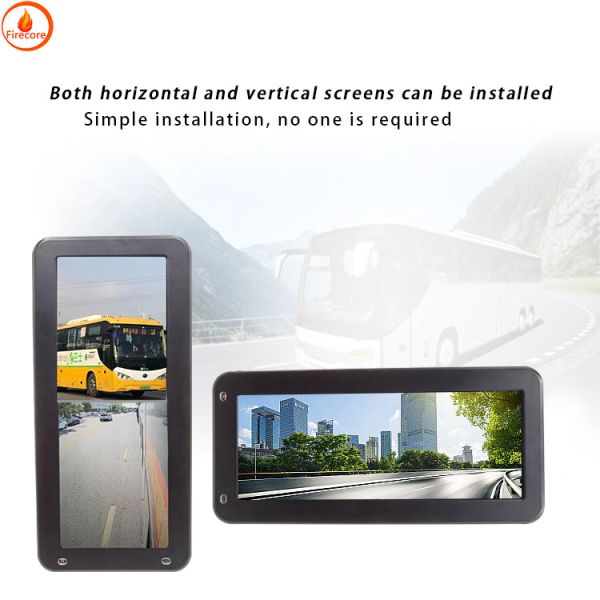 1080P Dual Lens DVR 12.3inch View Electronic Reversing Mirror Split View Replace Bus Outside Mirror