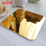 Golden Gold Mirror Acrylic Sheets Pmma 2mm-120mm For Office Building