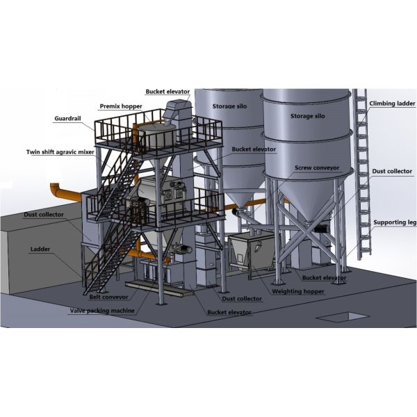 New Type Tile Adhesive Making Machine Tile Grout Making Machine