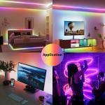 RGB Smart IC COB LED Strip Light Addressable 16.4ft/5m 24V Color Flowing Strip